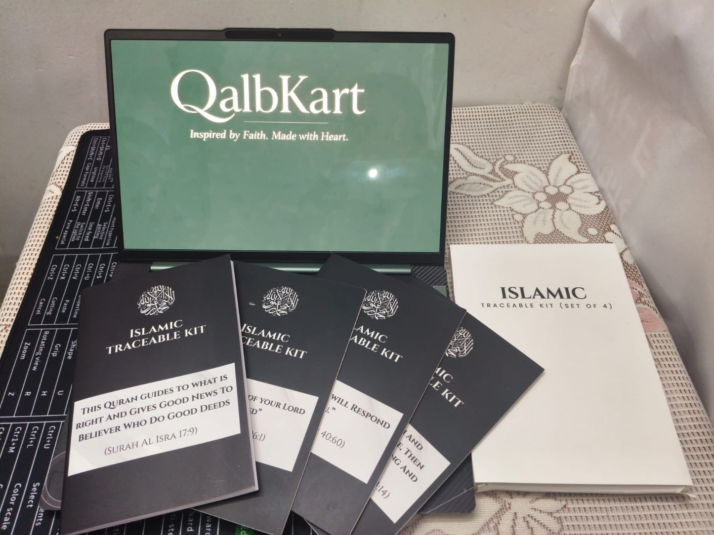 Hindi Dua stickers (12) + Traeable Kit Combo (4books + pencile + eraser)